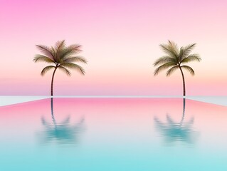 Obraz premium Pastel Paradise Reflections