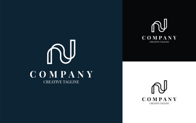 Minimalist letter N logo design for your business. Monogram luxury logo