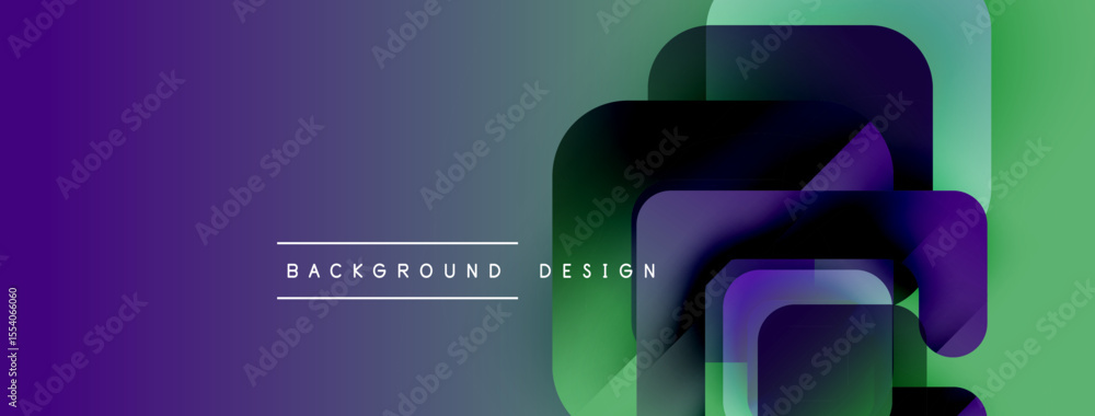 Aufkleber Abstract gradient background. Overlapping squares create dynamic visual effect. Text reads background design. Modern, vibrant colors present.