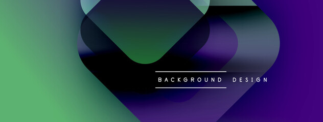 Abstract gradients overlap, creating dynamic visual effect. Text reads background design. Colors include green, purple, black. Modern aesthetic.