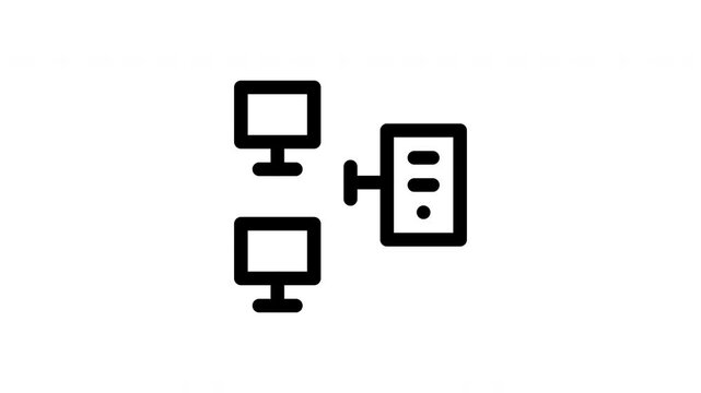 server minimalist line animation