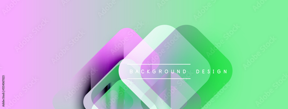 Aufkleber Abstract gradient background. Overlapping squares create dynamic visual effect. Modern design elements present clean aesthetic.