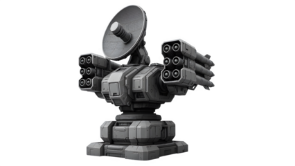 Isometric Naval Close-In Weapon System (CIWS) PNG