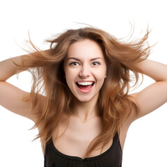 Joyful celebration of life indoor studio portrait photography bright environment upbeat viewpoint