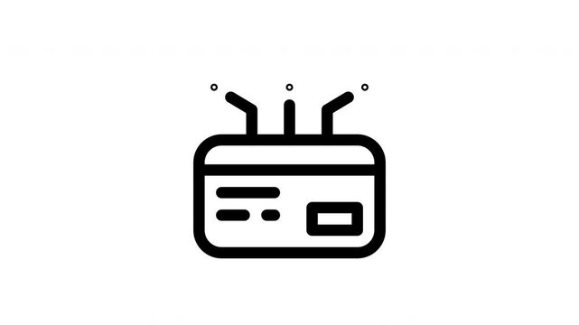 credit card minimalist line animation