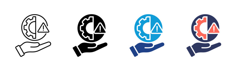 Risk Management icon sheet multiple style collection