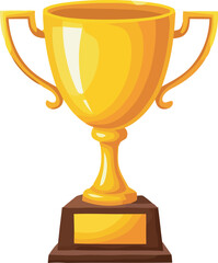 Golden Trophy Award Winning Success, Achievement, and Victory