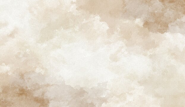 Abstract watercolor wash in beige and white tones, evokes a cloudy or marbled effect