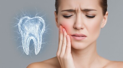 とても歯が痛そうな女性