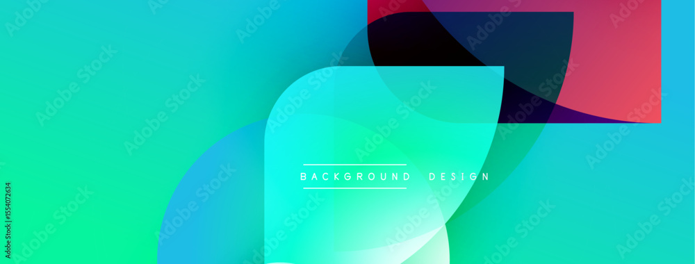 Aufkleber Abstract gradients blend, creating dynamic visual effect. Overlapping shapes suggest depth, modern aesthetic. Text reads background design.