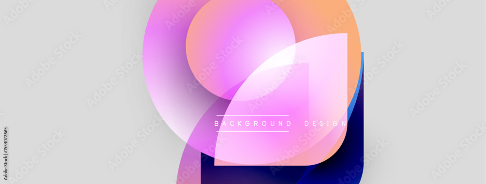 Poster Abstract fluid shapes, vibrant colors blend. Modern design, soft gradients create dynamic composition. Background element for projects.