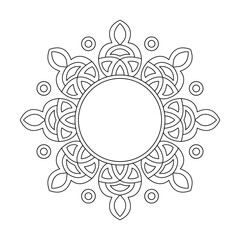 Centered Harmony in Radiating Circles coloring book page