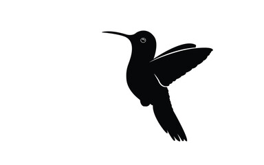 Hummingbird Silhouette. Vector Illustration.