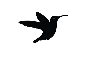 Hummingbird Silhouette Logo. Vector Illustration.