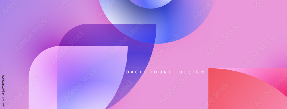 Poster abstract fluid shapes blend, creating vibrant pink, purple hues. modern design suggests dynamic ener