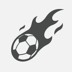 soccer ball with fire icon