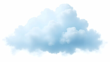 Cloud Icy white-and-blue vapor isolated mist shape, isolated on a clean white background