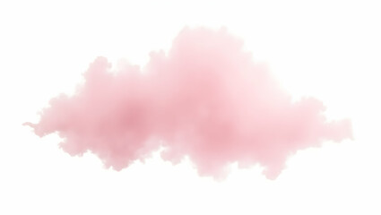 Naklejka premium Cloud Soft pastel pink isolated mist shape, isolated on a clean white background