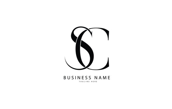 SC, CS, Abstract initial monogram letter alphabet logo