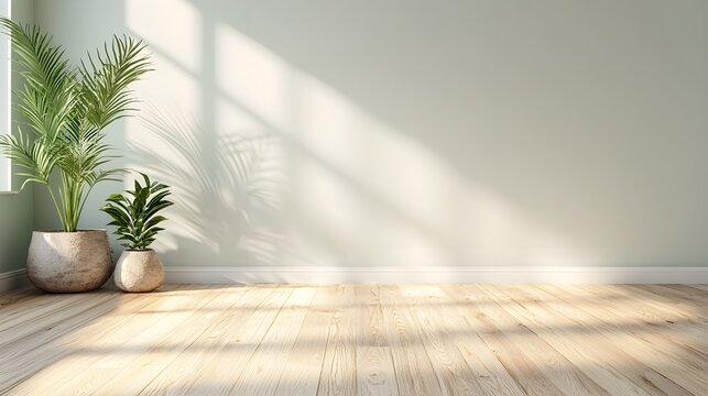 Minimalist Modern Room with Plant