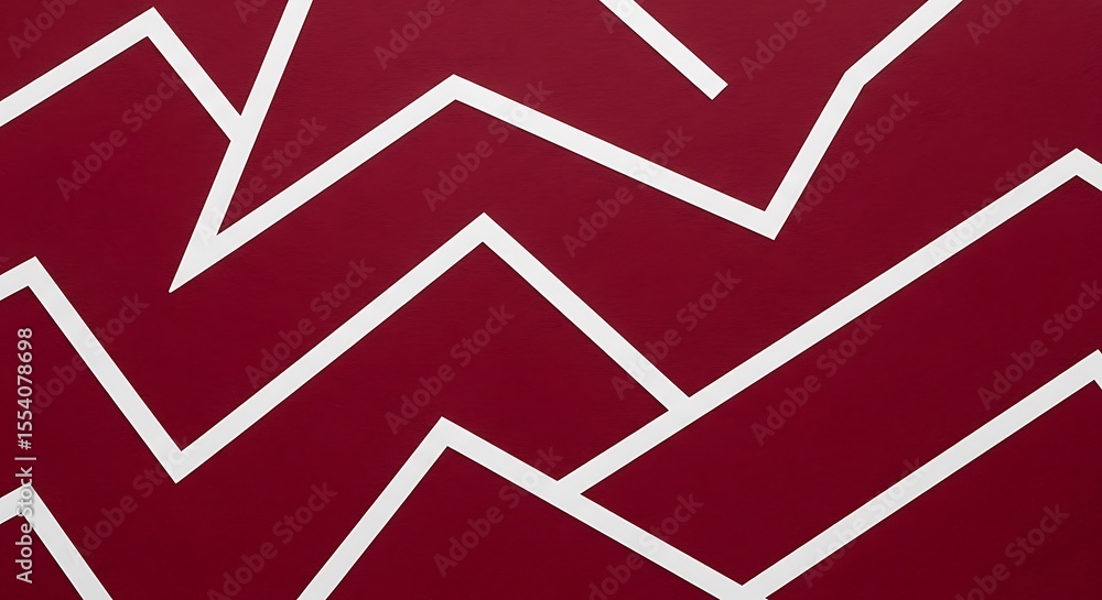 Poster abstract geometric pattern of white lines on a red textured background design