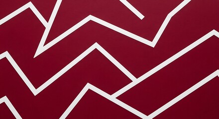 Fototapeta premium Abstract geometric pattern of white lines on a red textured background design