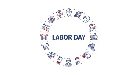labor day vector art