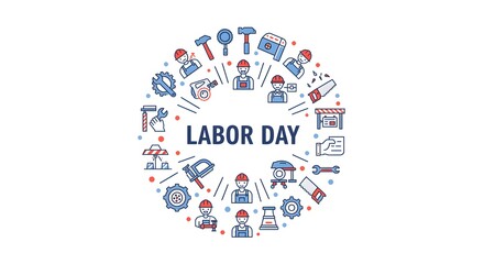 Obraz premium labor day vector art