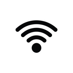 Wireless Network Symbol Black and White Wi Fi Connection Icon Vector