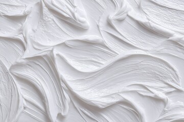 Obraz premium Textured white cream swirls
