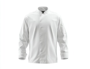 White chef's jacket, front view (1)
