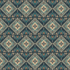 American tribal ethnic native pattern seamless.Traditional Navajo,Aztec,Apache,Southwest and Mexican style fabric pattern.Abstract vector motif pattern.For fabric,clothing,blanket,woven,wrap,decorate.