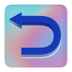 Modern 3D icons of Back. Colorful, minimal, and perfect for app design, web UI, UX projects, and tech-related visuals