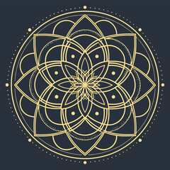 Bold and Unique Flower Mandala Vector Illustration in Colorful Symmetrical Pattern for Wall Art Posters and Creative Backgrounds Featuring Intricate Decorative Design
