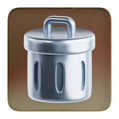 Modern 3D icons of Bin or Delete. Colorful, minimal, and perfect for app design, web UI, UX projects, and tech-related visuals