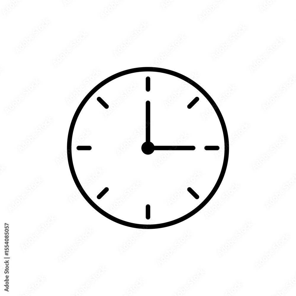 Poster clock icon, vector simple illustration for web and app on white background..eps