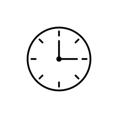 clock icon, vector simple illustration for web and app on white background..eps