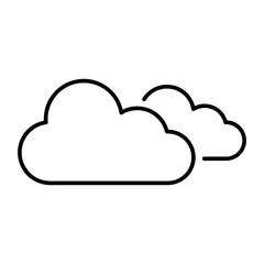 cloud icon or logo isolated sign, vector linear illustration for web and app..eps