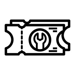ticket Line Icon