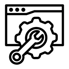 web service Line Icon