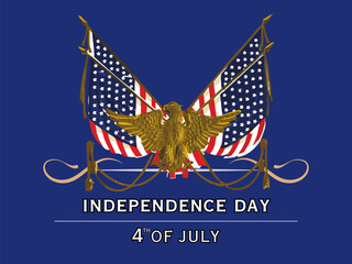american flag with eagle