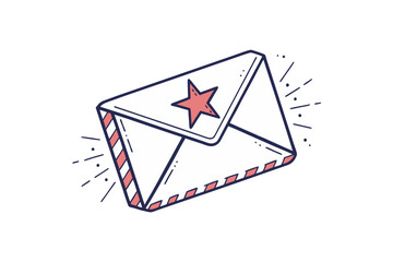 pixel email envelope bold bit outline graphic