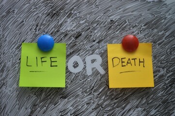 Sticky notes labeled 