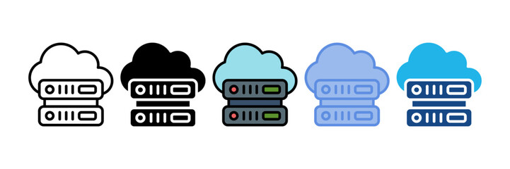 Cloud Server Icon Element For Design