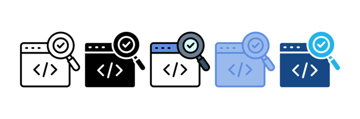 Code Review Icon Element For Design