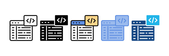 Code Snippet Icon Element For Design
