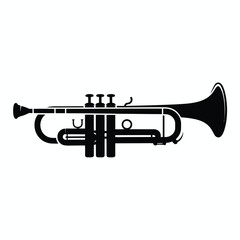 Naklejka premium Silhouette of a Trumpet