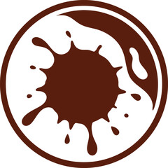 Chocolate Splash Circle outline icon