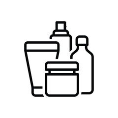 Black line icon for cosmetic