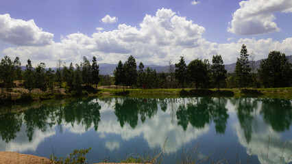 lake and mountains